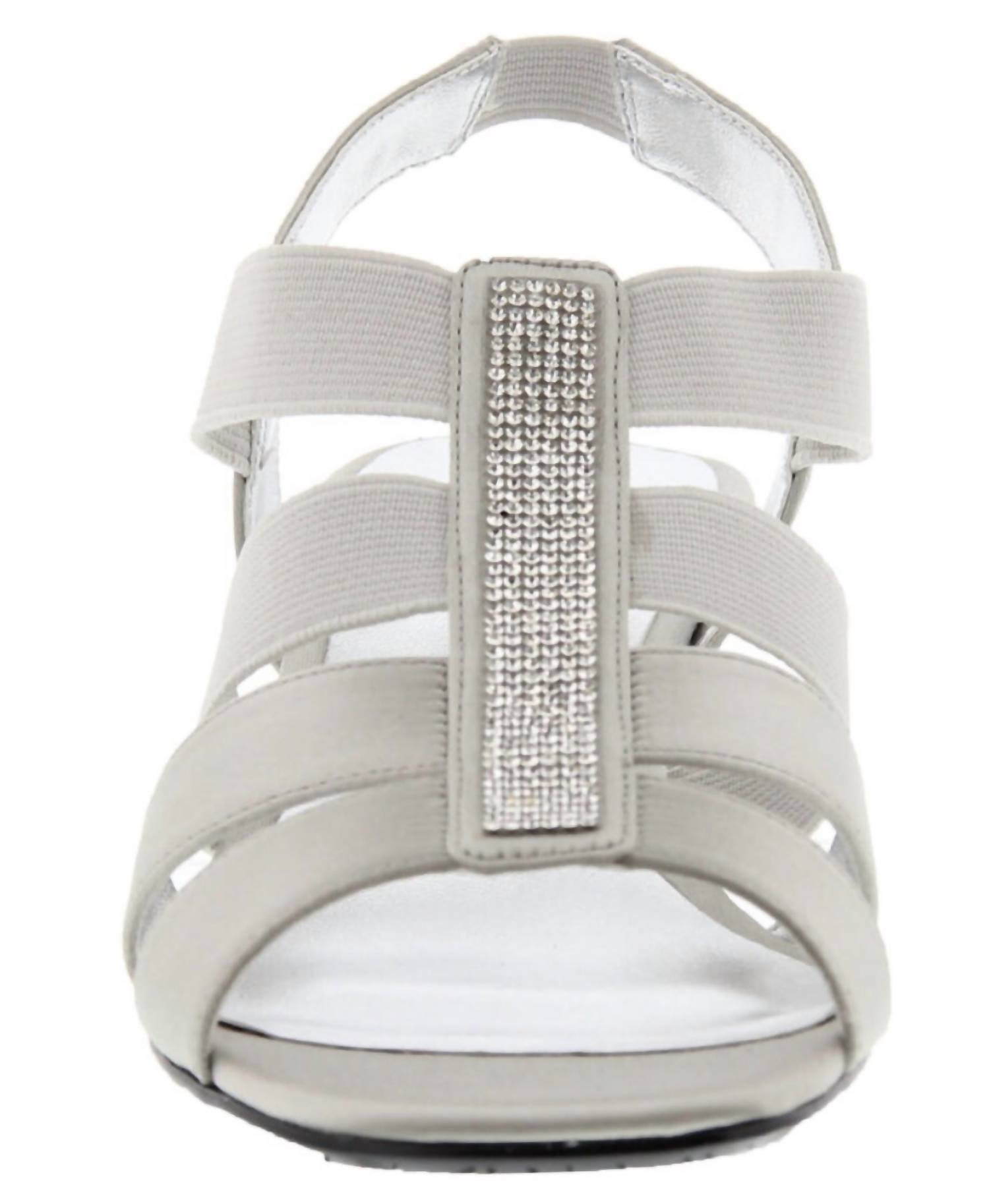 David Tate Women's Eve Sandal in silver - women's sandal - detail view