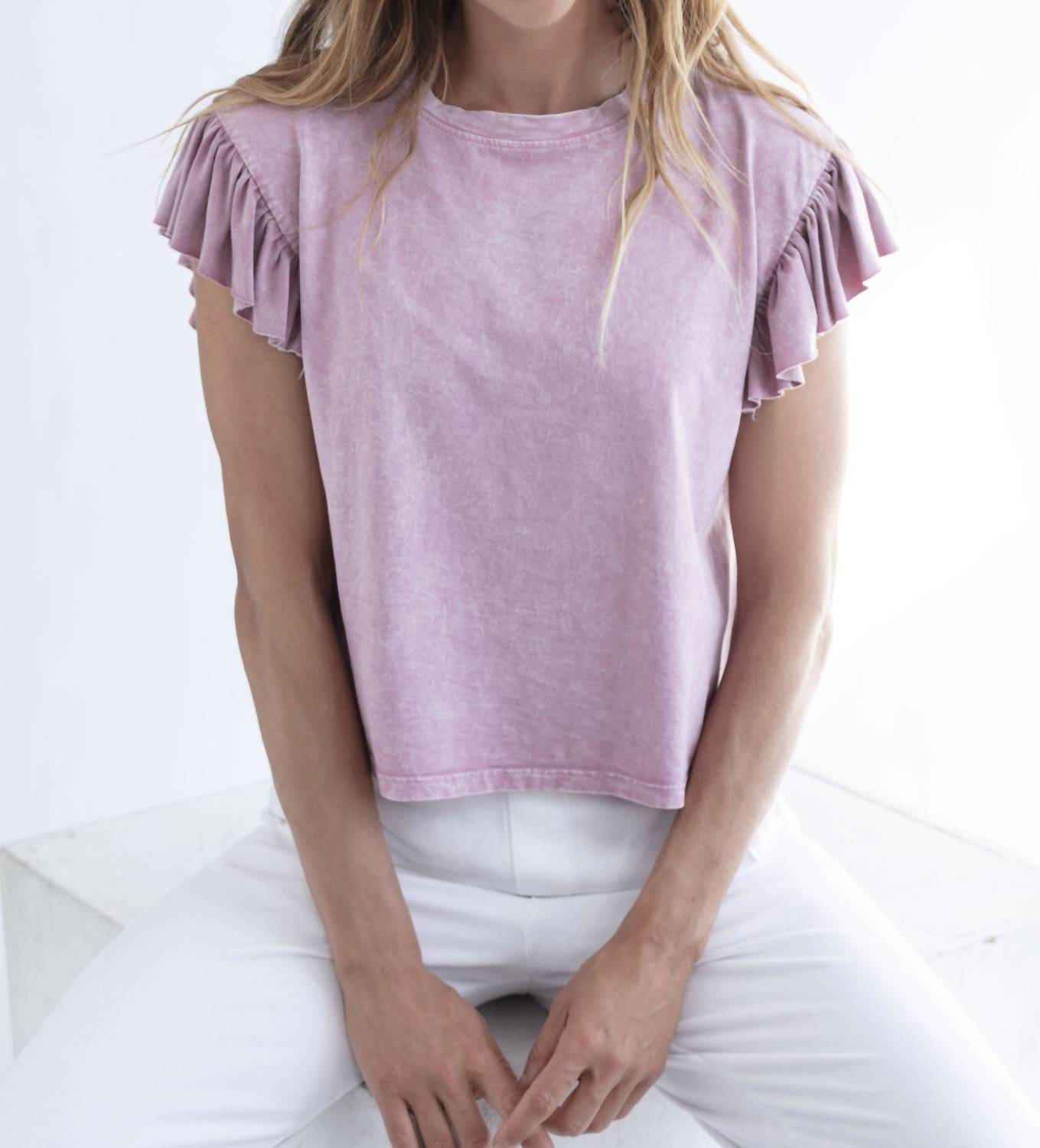 Mila Los Angeles - Flutter Sleeve Tee