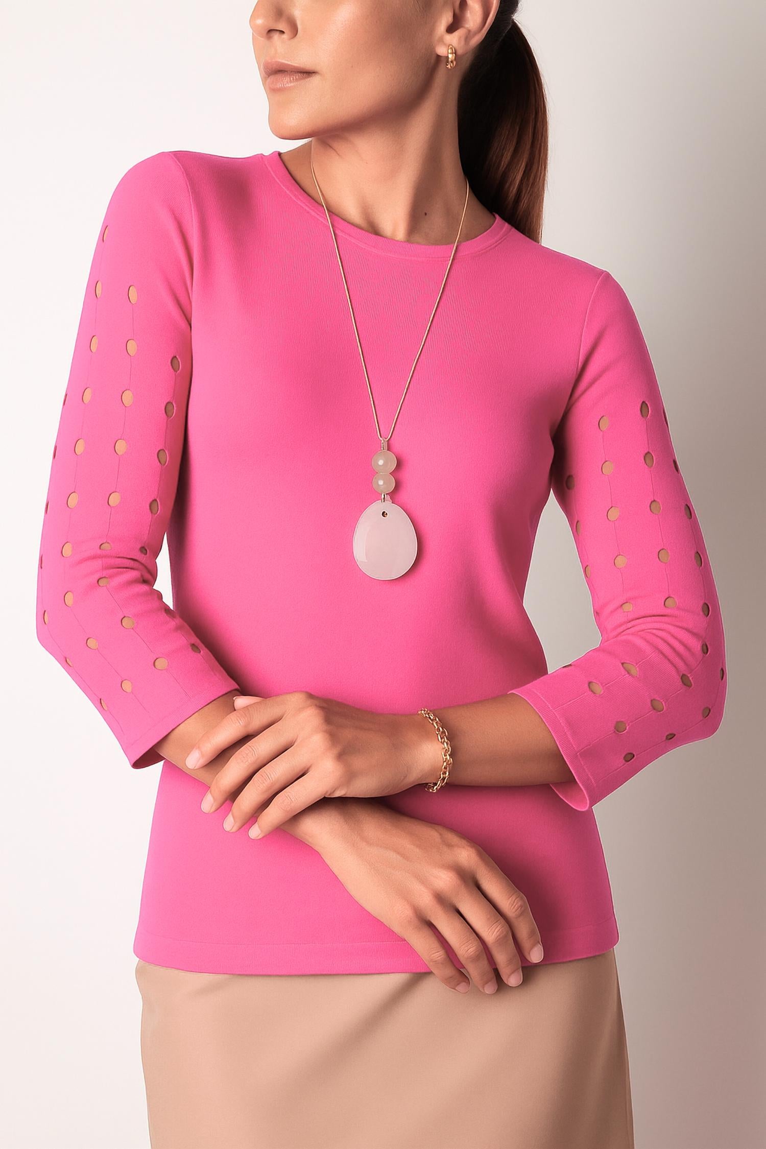 J'Envie/Eli - Capri Eyelet Sleeve Tunic