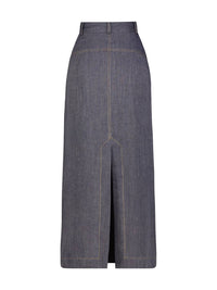 Matthew Bruch - Denim Pencil Midi Skirt