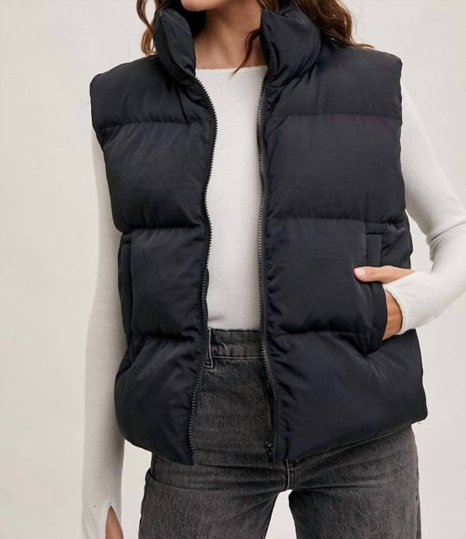 Bluivy - Zipper Front Puffer Vest