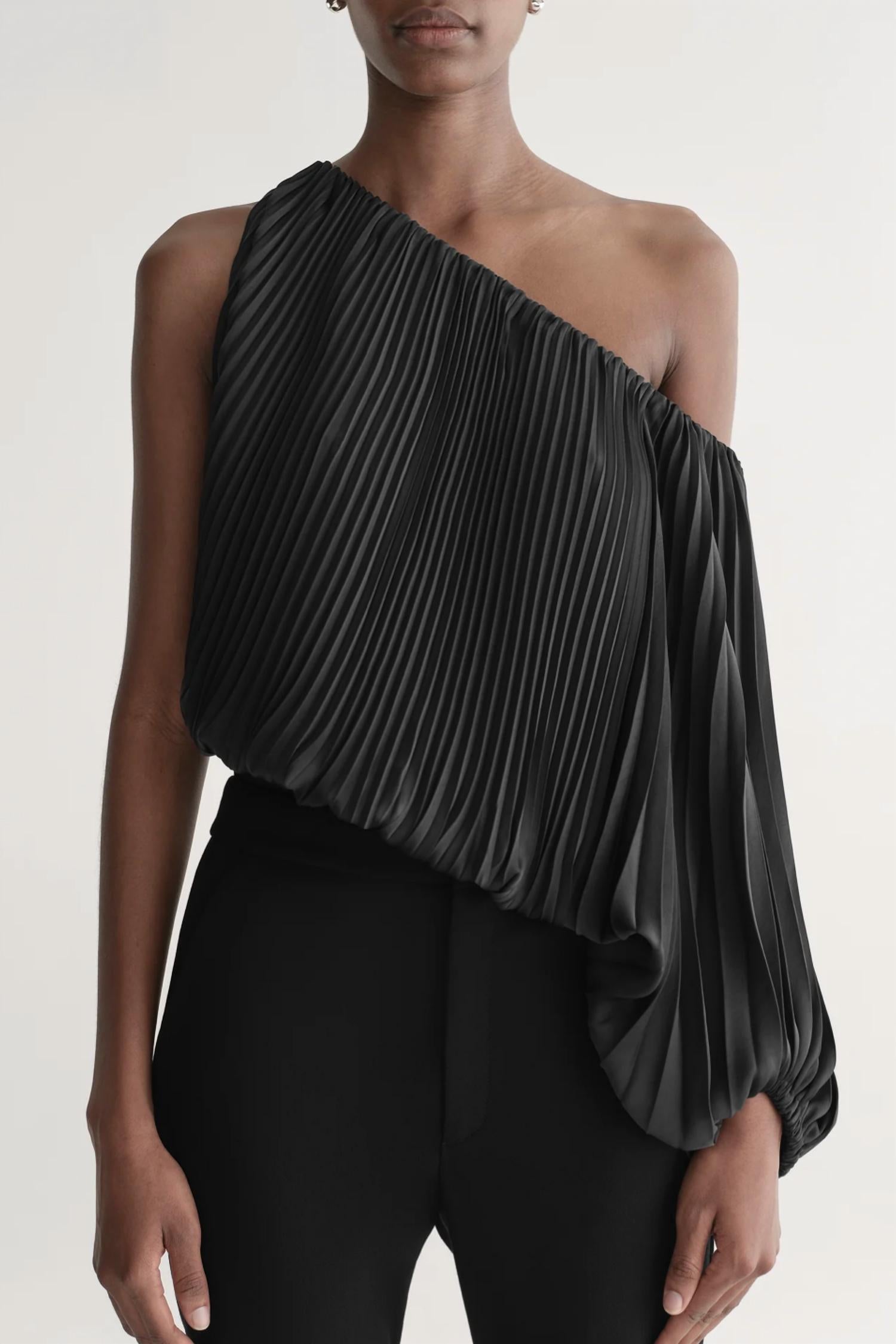A.L.C. Mara Top in black - women's blouse