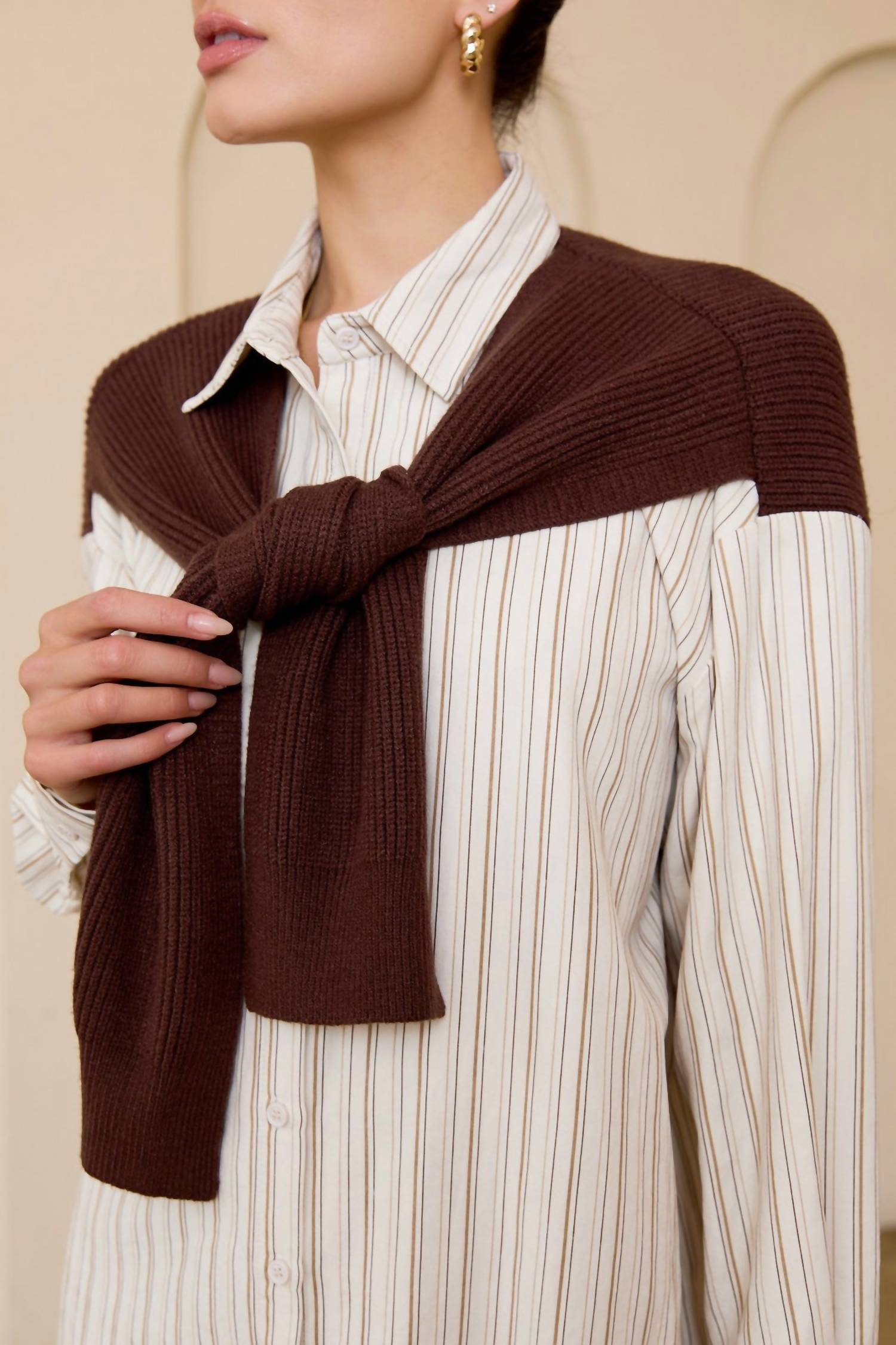 Sunday Edition - TAMSEN SHIRT SWEATER COMBO