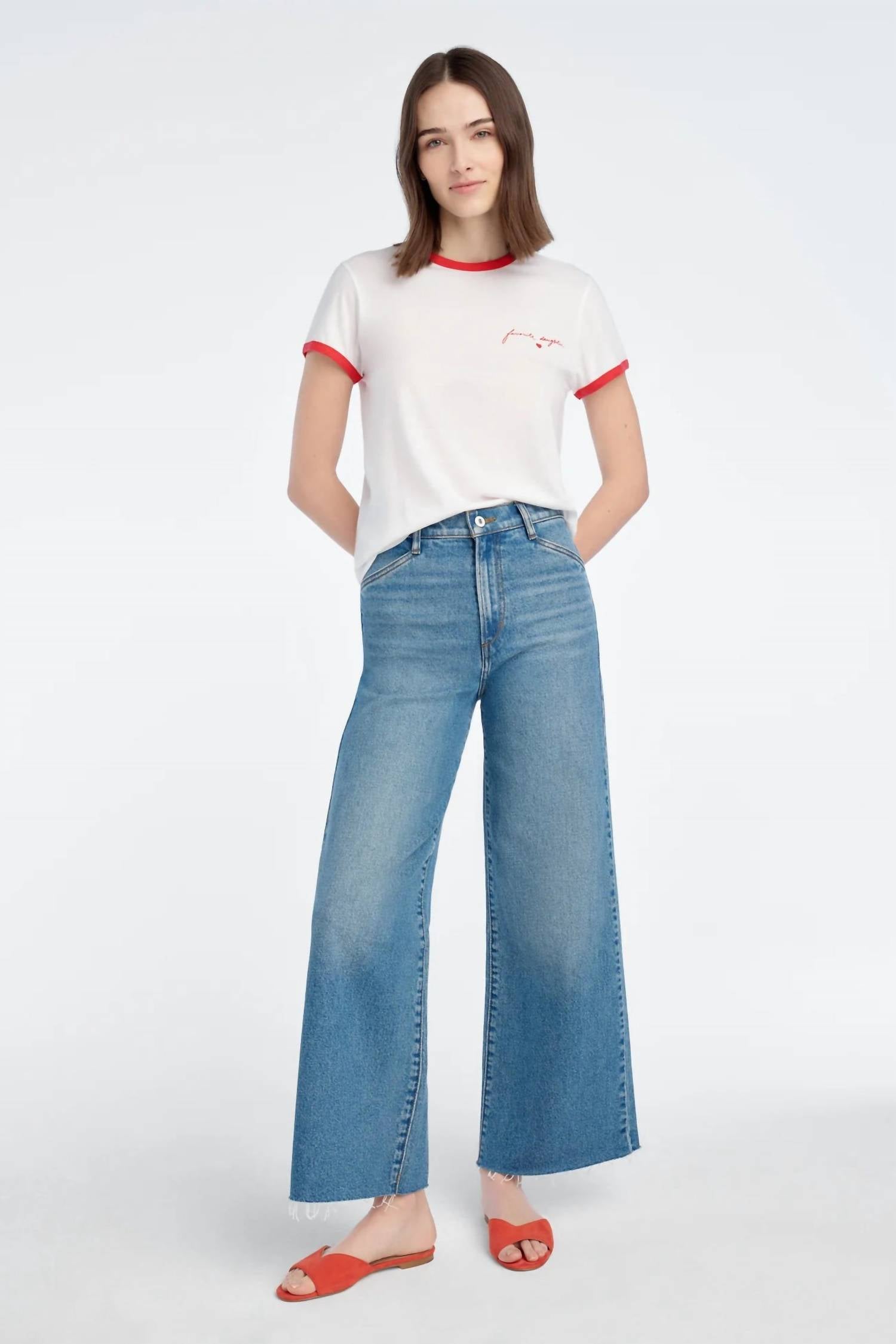 Favorite Daughter - The Signature Chest Logo Ringer Tee