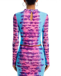 Rococo Sand - Opal Mock Neck Crop Top