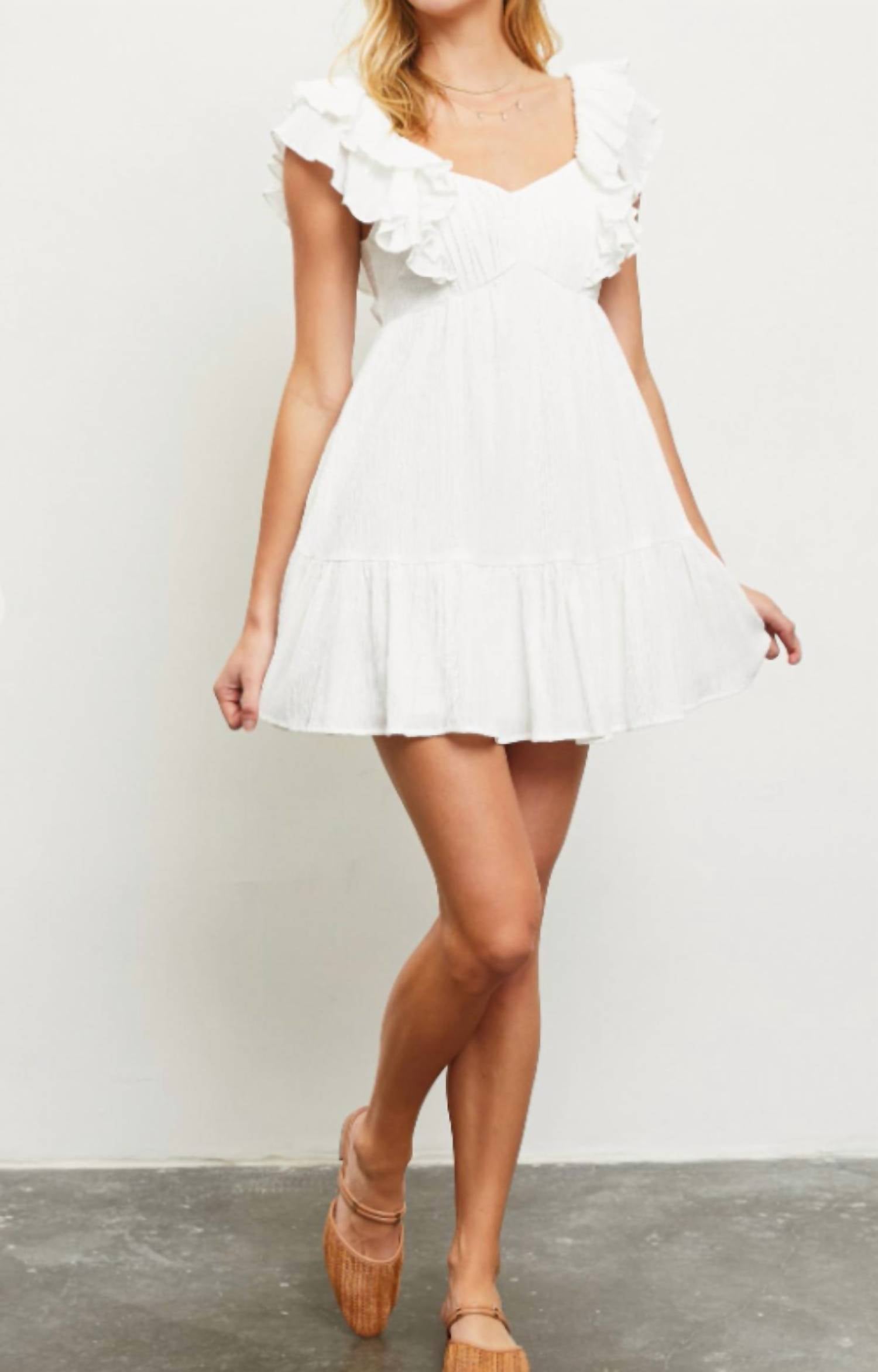 Mustard Seed - Ruffle Mini Dress