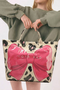 66Disco - Leopard Bow Tote Bag