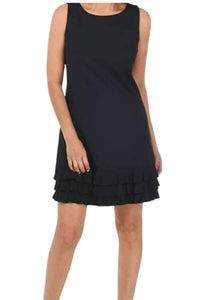 Lulu-B - Sleeeveless Ruffle Trim Dres