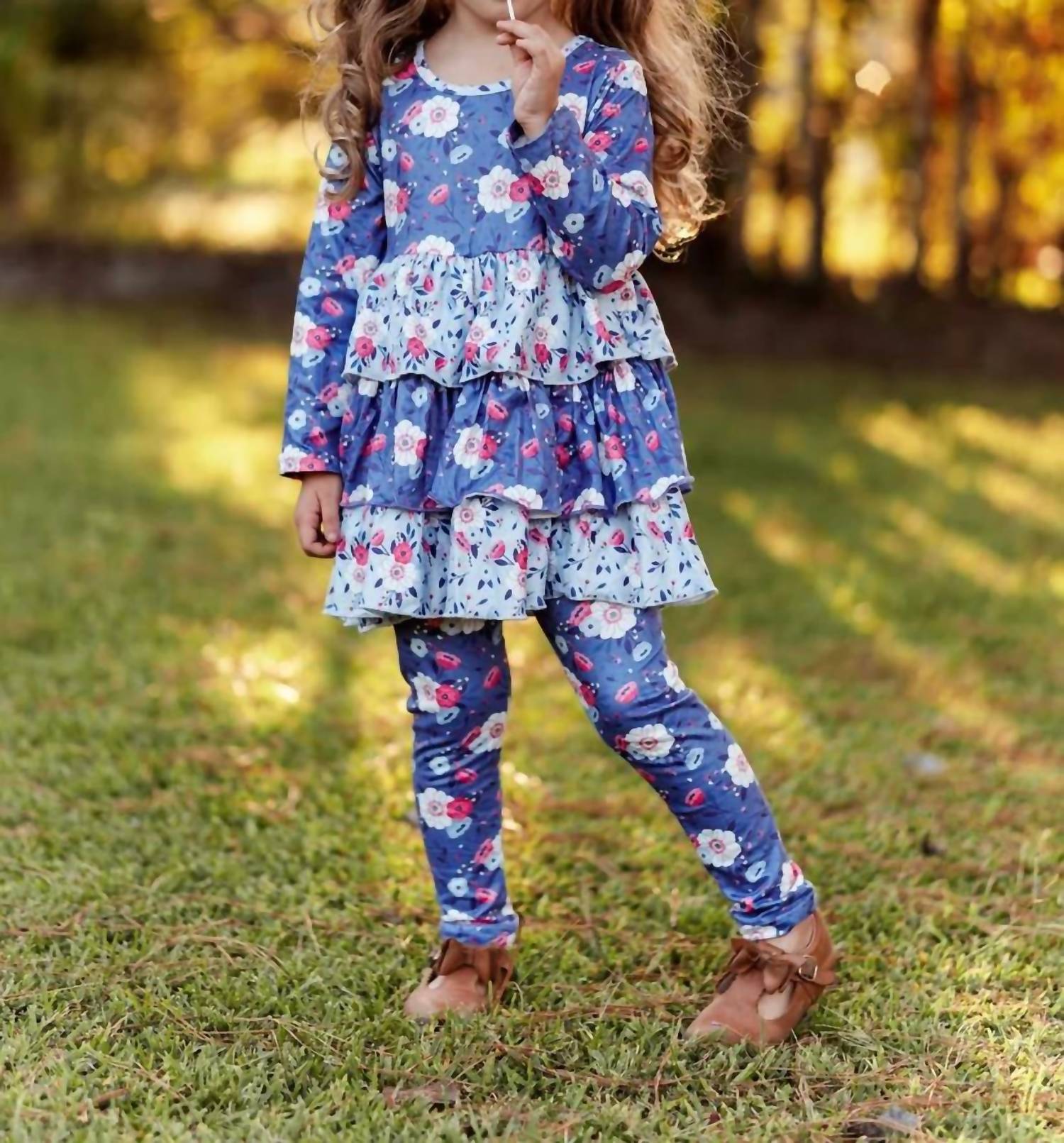 Pete + Lucy - Girls Country Denim Two Piece Set