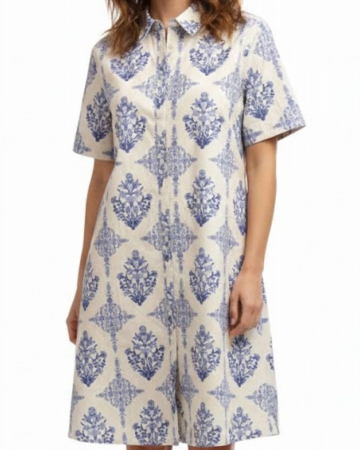 Karlie - French Vintage Floral Shirt Dress