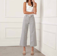 Karen Kane - Stripe Cropped Jeans