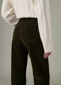 Joe's Jeans The Margot Straight Flocked Jeans in olive - women's jeans - alternate view
