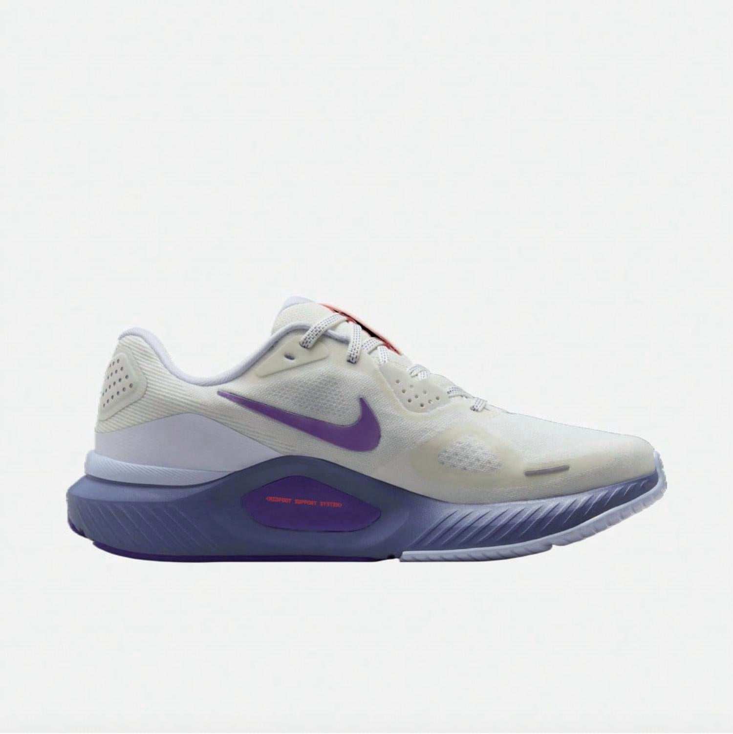 NIKE Women's Structure 26 Road Running Shoes in white grape - women's shoe - detail view