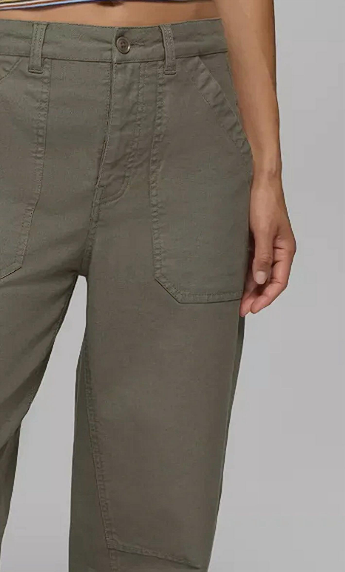prAna Rock Ridge Melrose Pant in thyme - women's pants - detail view