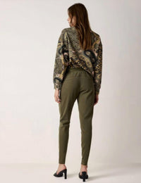 summum Boot Cut Punto Milano Trousers in ivy green - women's pants - alternate view