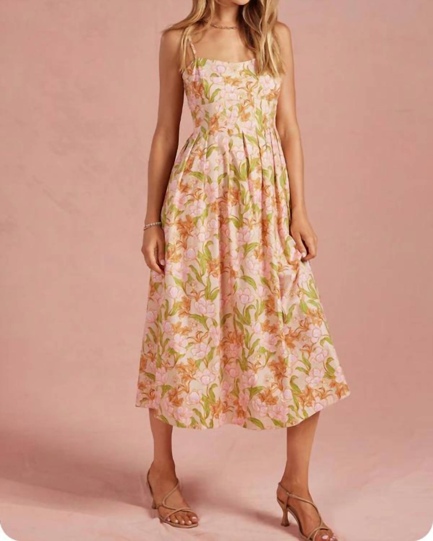 Strut & Bolt - Parisian Tulip Floral Midi Dress
