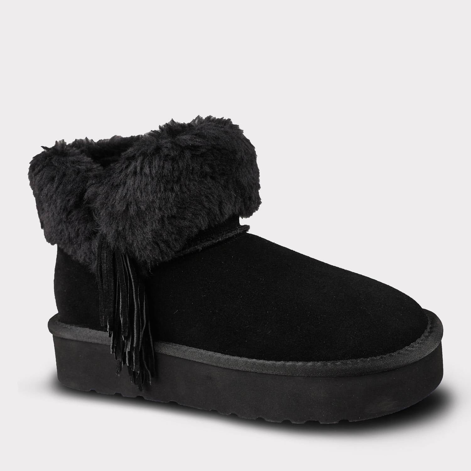 Lamo Women's Amari Suede Platform Boot in black - women's shoe - alternate view