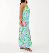 Lilly Pulitzer Amalfi Silk Maxi Dress in salt pond blue - women's dress - view 6