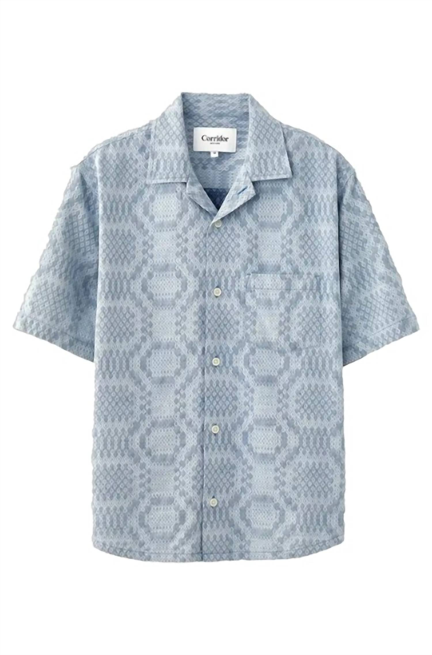 Corridor - Diamond Jacquard Short Sleeve Camp Shirt