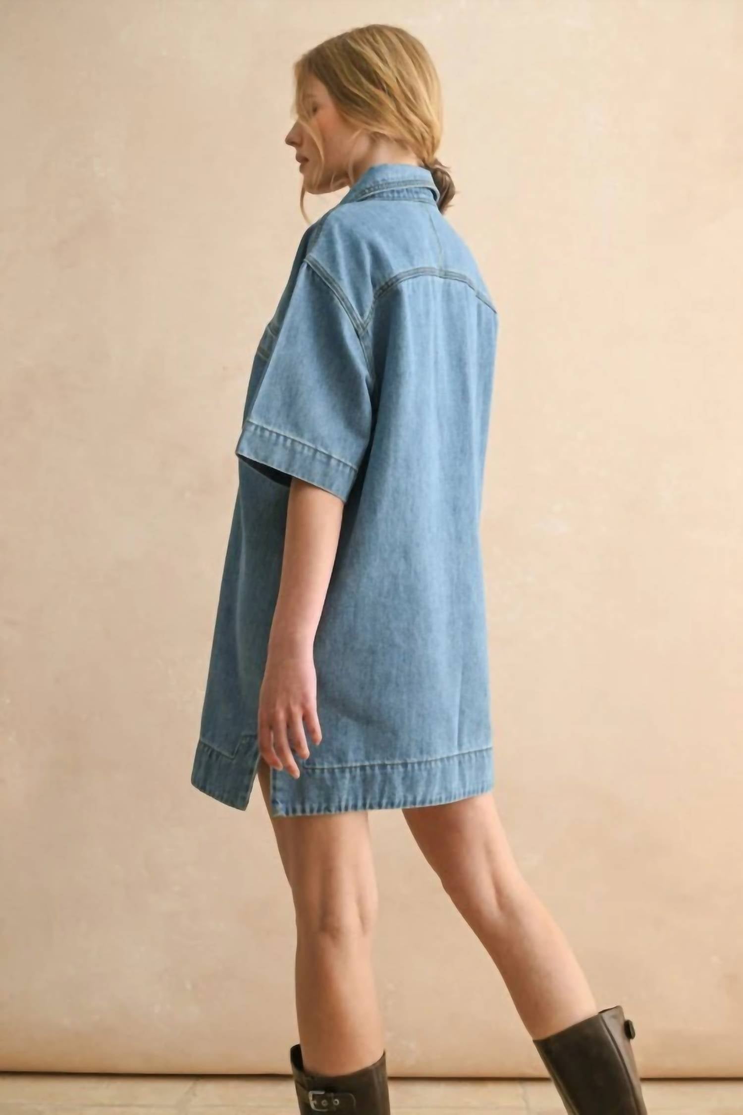 Miou Muse - Short Denim Dress
