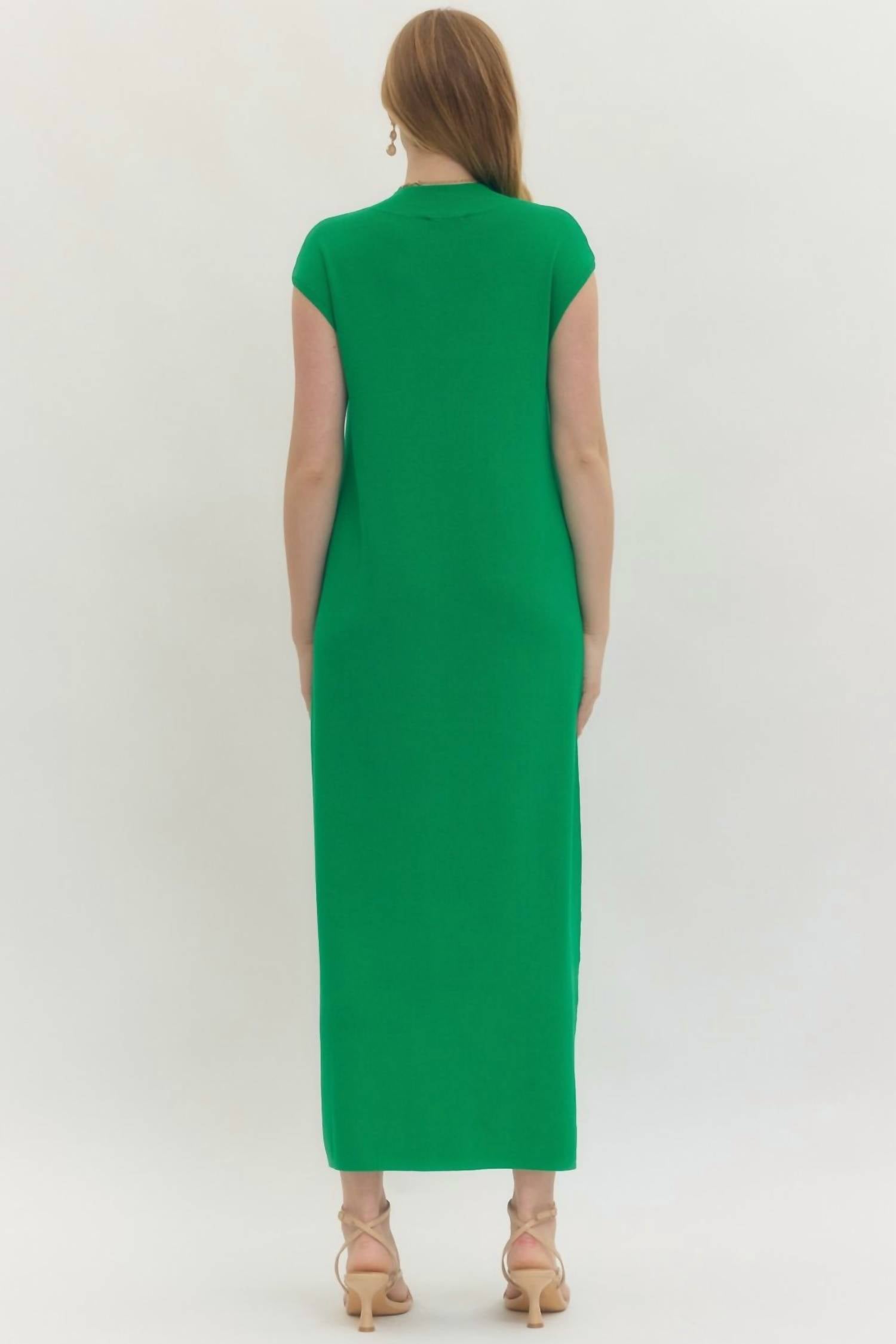 entro Talk This Way Maxi Dress in green - women's dress - view 4