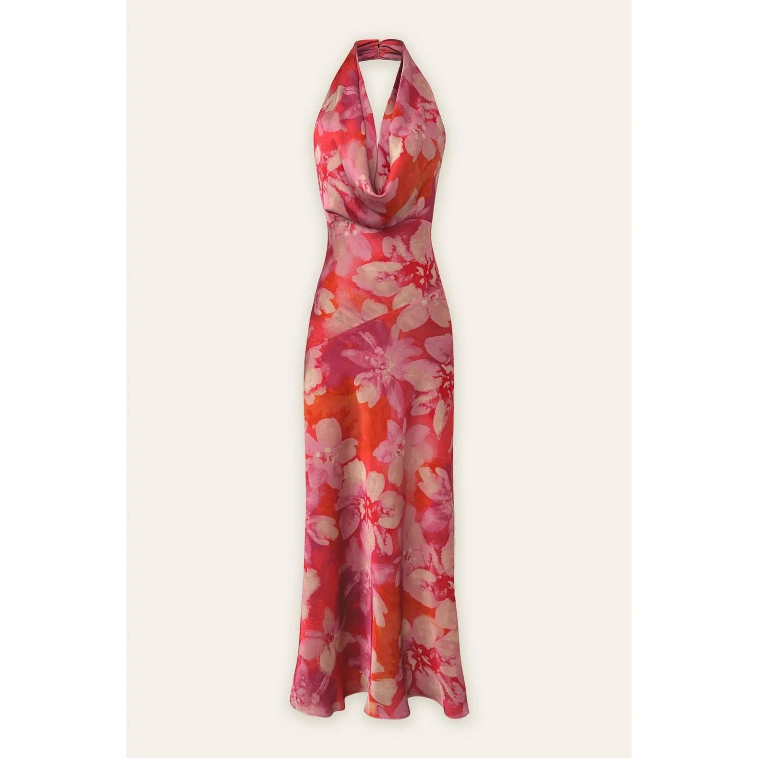 Dress Forum - Women's Petal Martini Draped Halter Neck Maxi Dress