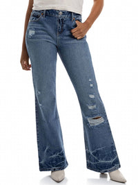 1822 Denim - Leilani Mid Rise Destructed Mini Bootcut Jeans