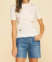 Pinch - Seaside Embroidered Knit Sweater