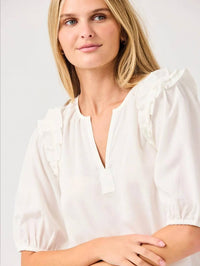 Mary Square - Skylar Ruffled Shoulder Detail Top