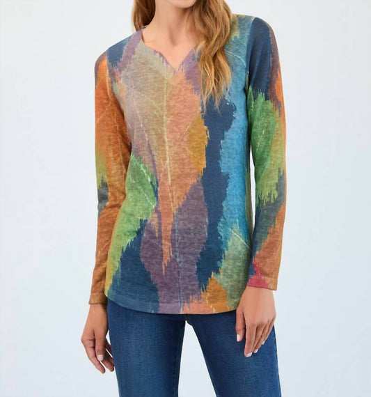 Fdj - Long-sleeve Notch Neck Top