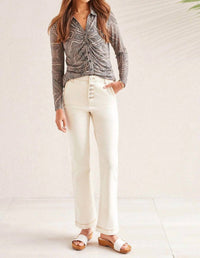 Tribal - Brooke Shank Button Fly Micro Flare Jeans