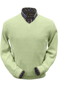 Peru Unlimited Corp. - Men's Baby Alpaca 'links Stitch' V-neck Sweater