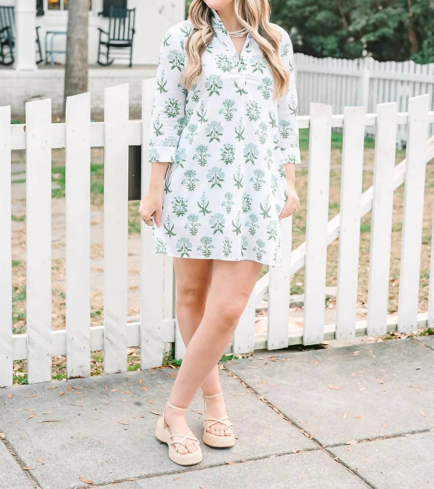 VICTORIA DUNN Sully Mandarin Dress in wildflower - women's dress - view 4
