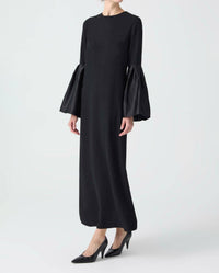 Touche Prive - Taffeta Sleeve Detailed Maxi Dress
