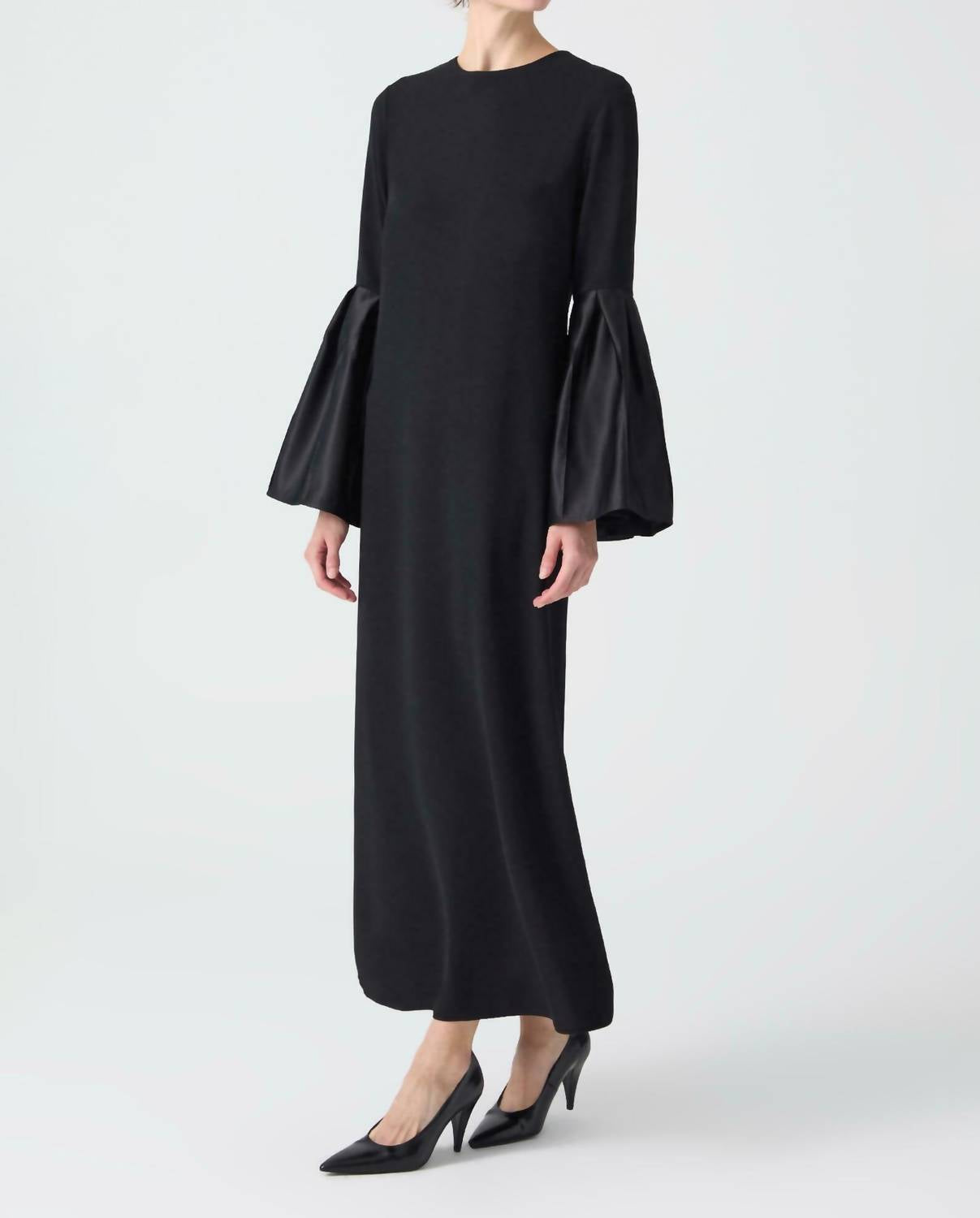 Touche Prive - Taffeta Sleeve Detailed Maxi Dress