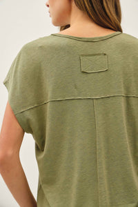 Be Cool - Jordan Raw Edge Linen Tee