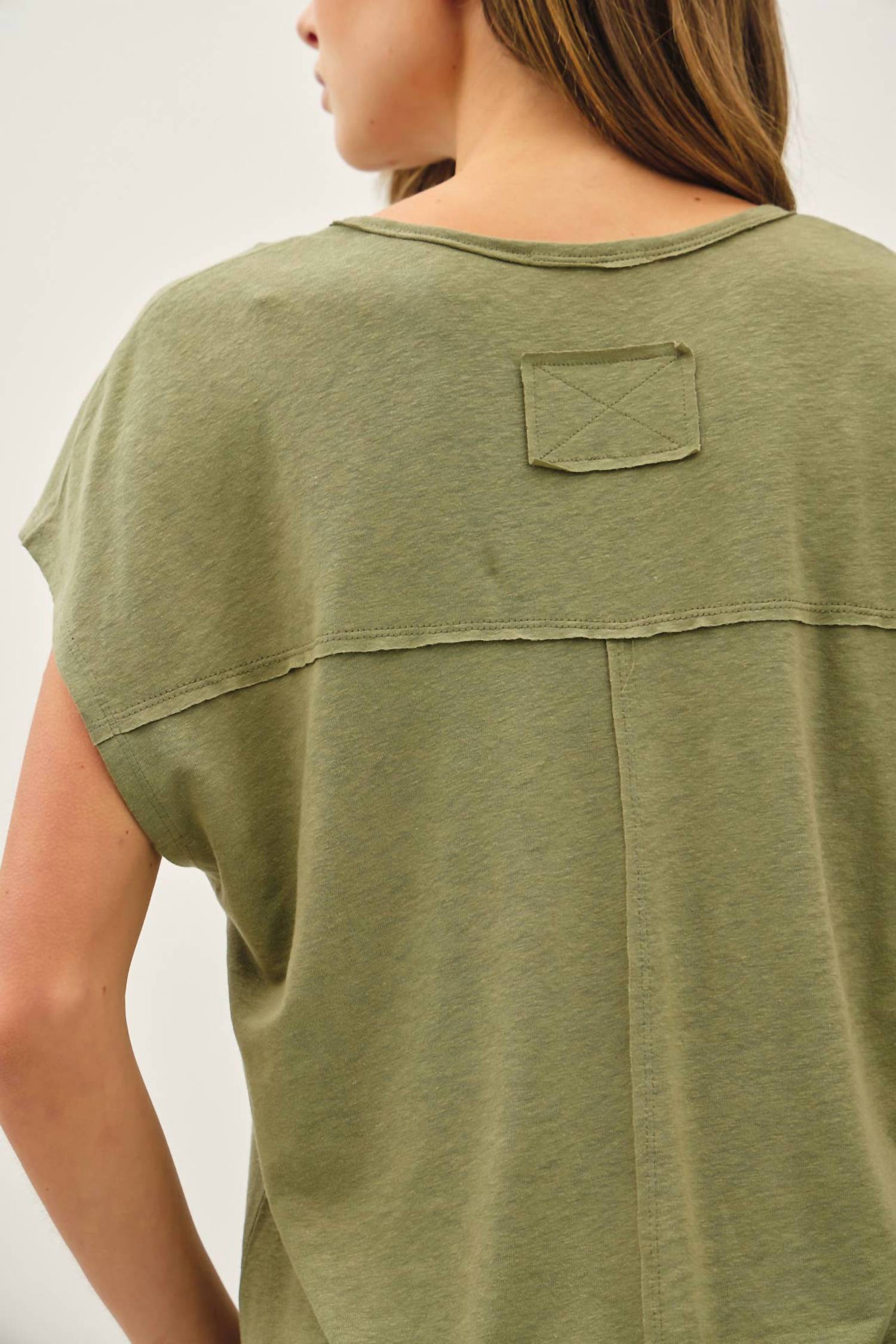 Be Cool - Jordan Raw Edge Linen Tee