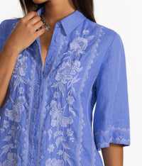 Johnny Was - CAMILLE KIMONO SLEEVE LINEN SHIRT DRESS