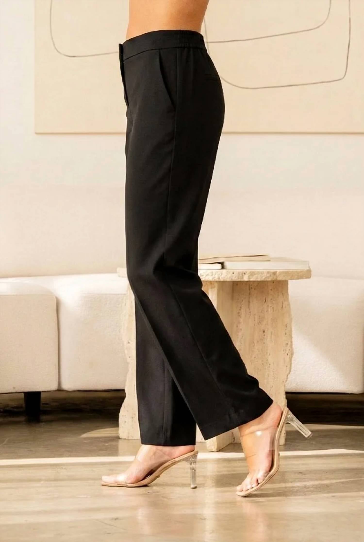 Sew In Love - Relaxed Fit High Waist Straight Leg Pants