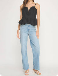 Strut & Bolt - Evie Peplum Sleeveless Top