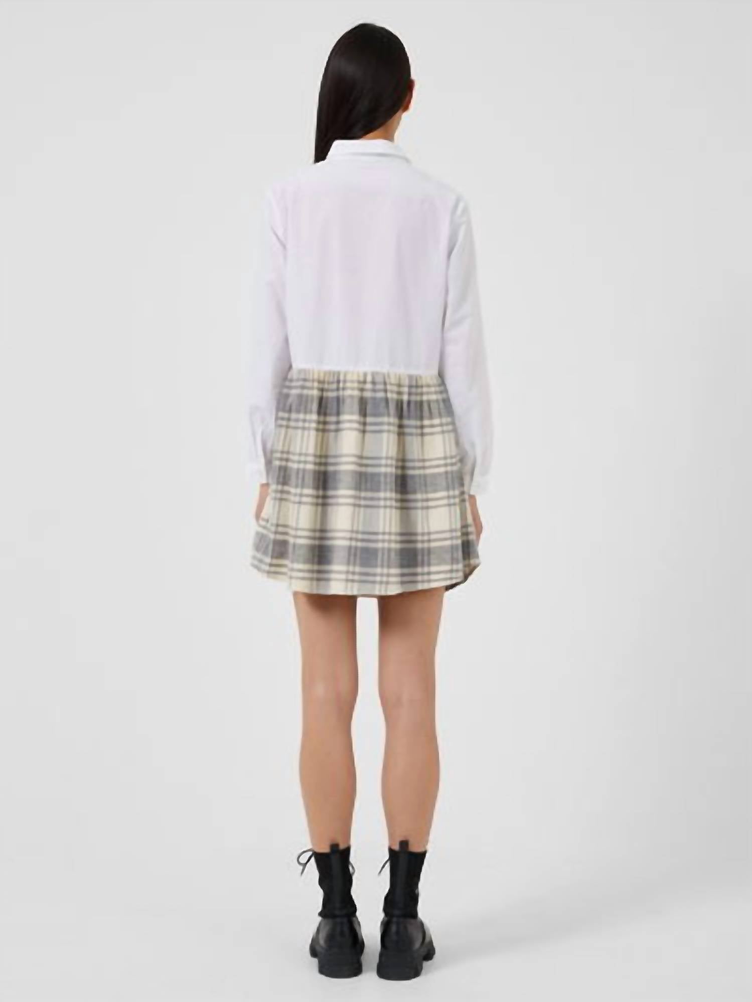 French Connection - Arla Flannel Long Sleeve Shirt Dress