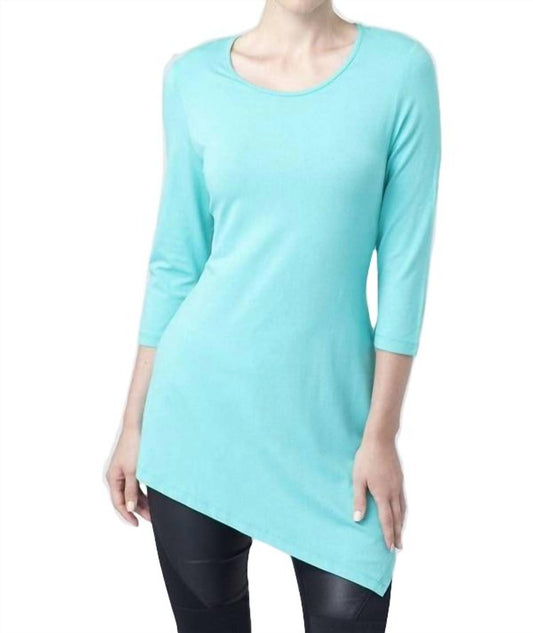 Asymmetrical 3/4 Sleeve Tunic Top