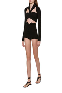 Philosophy Di Lorenzo Serafini - Draped Crop Top in Stretch Poplin
