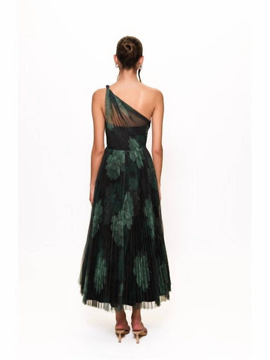 Hutch - Philippa Sketched Floral One Shoulder Gown