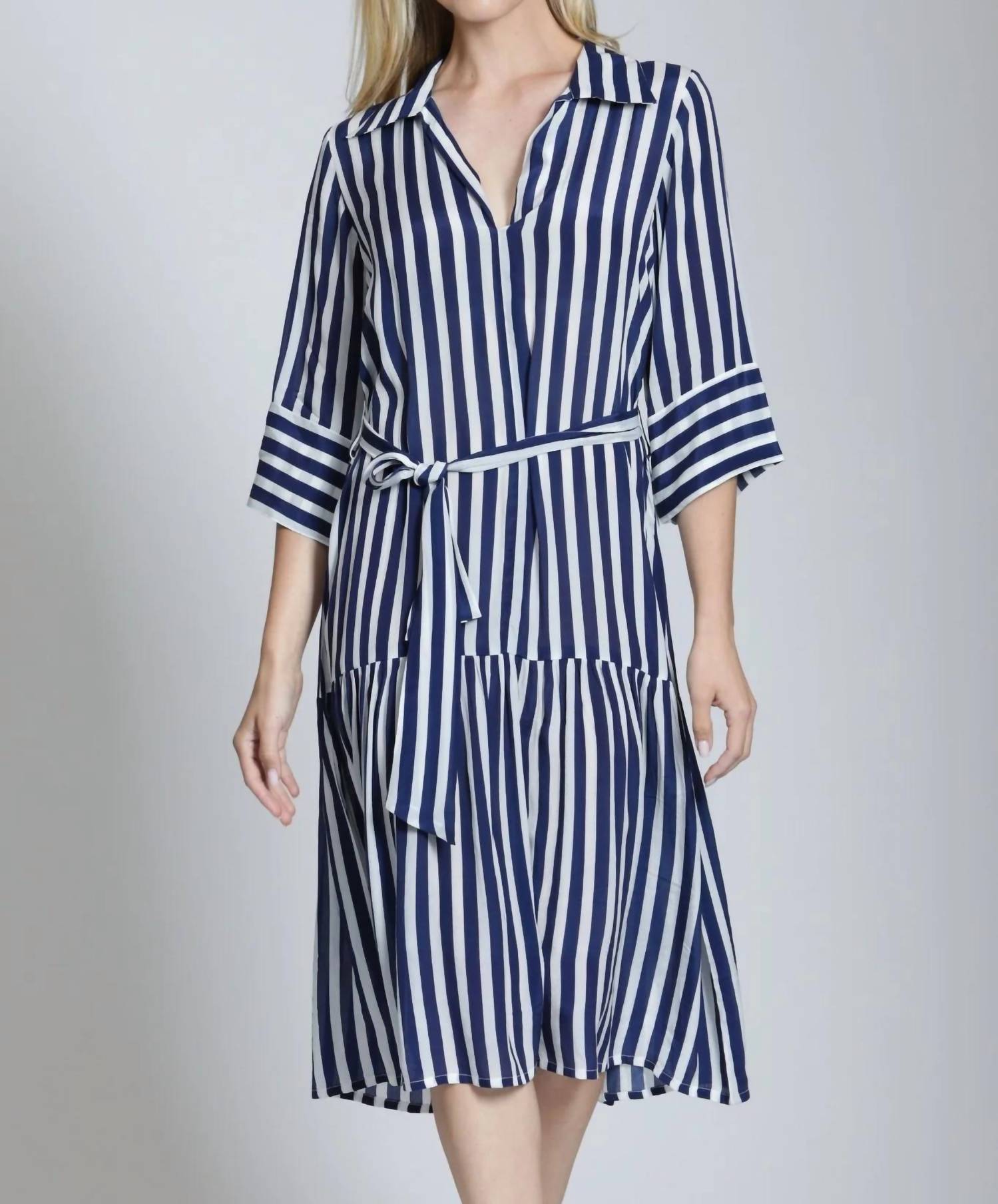 Apny - Women's Half Placket Dress