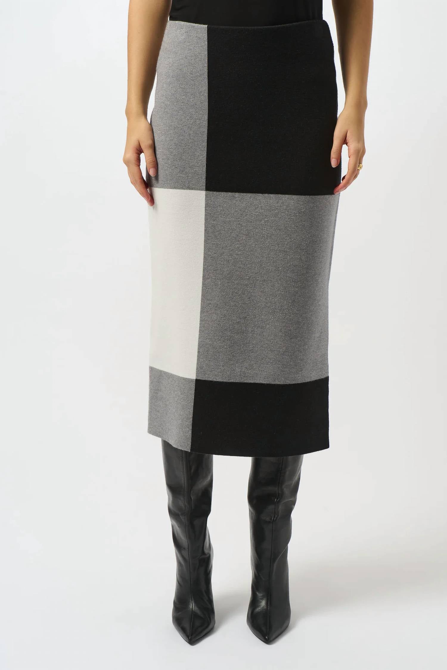 Joseph Ribkoff - JACQUARD SWEATER COLOR BLOCK SKIRT