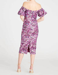 Ml Monique Lhuillier - Women's Off The Shoulder Midi Dress