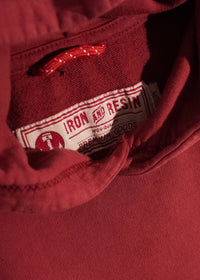 Iron & Resin Men's Stay Cool Hoodie in marsala - men's shirt - alternate view