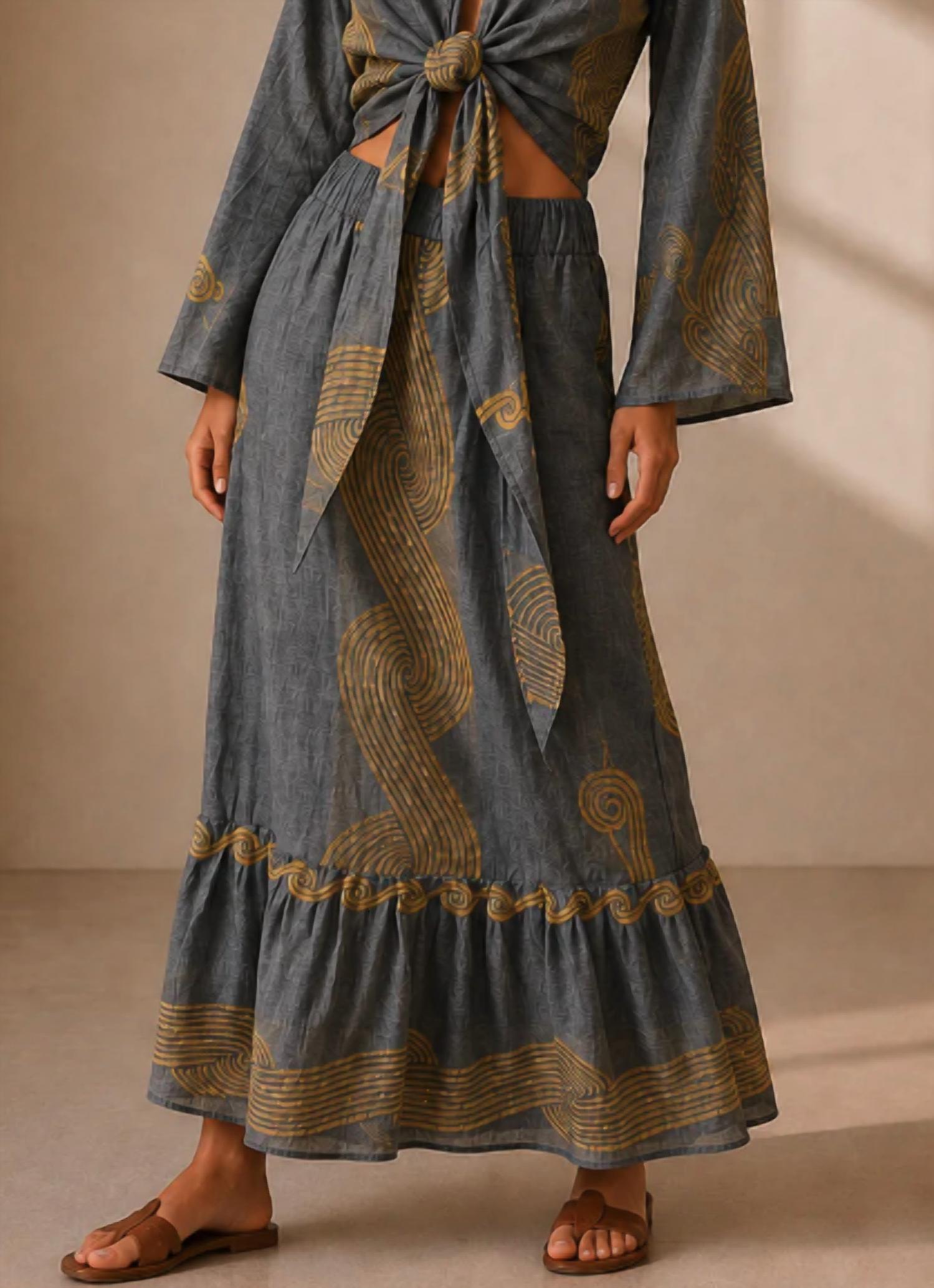 Mystery Resort - Naxos Top And Maxi Skirt Set
