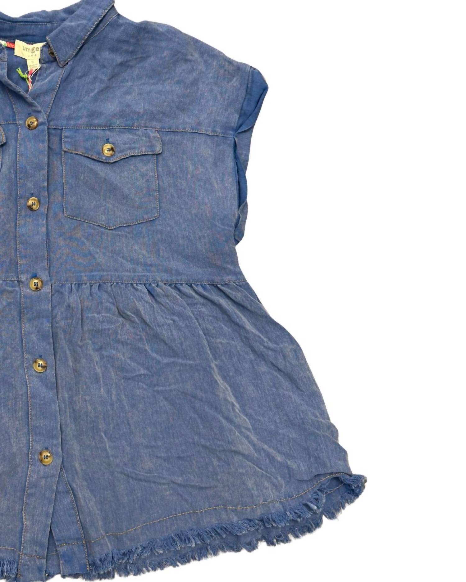 Umgee - Women's Button Short Sleeve Top